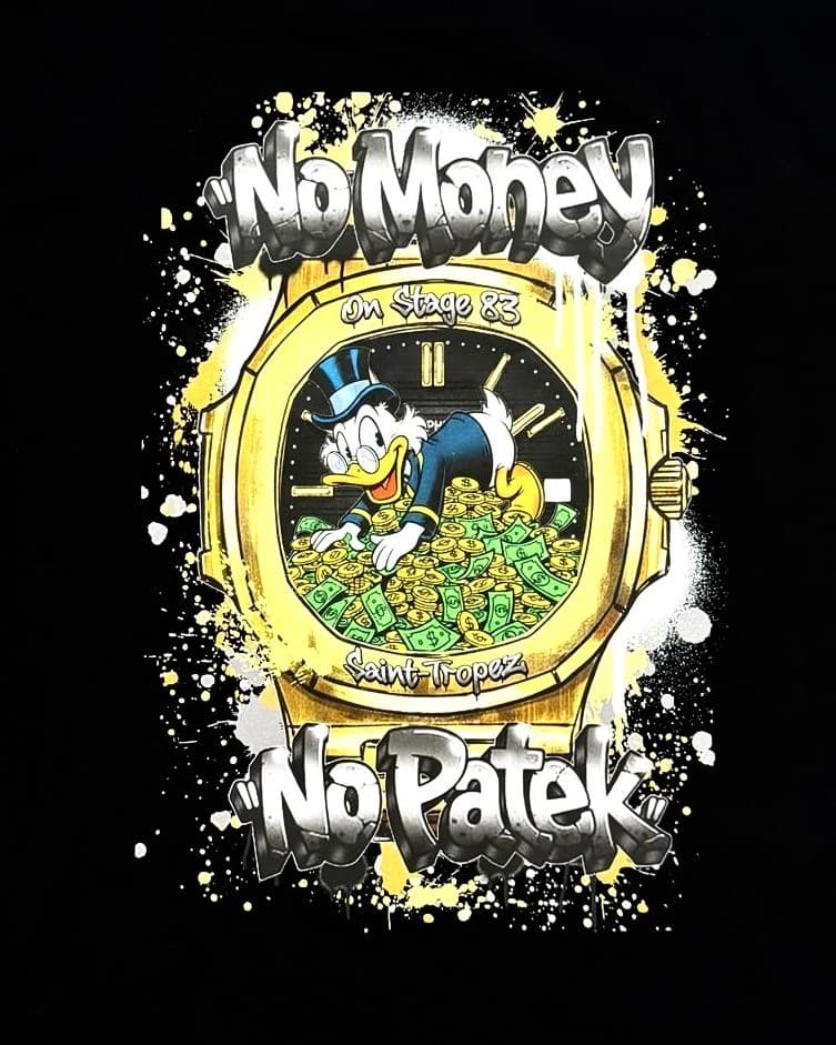 T-shirt custom print No Money No Patek 2