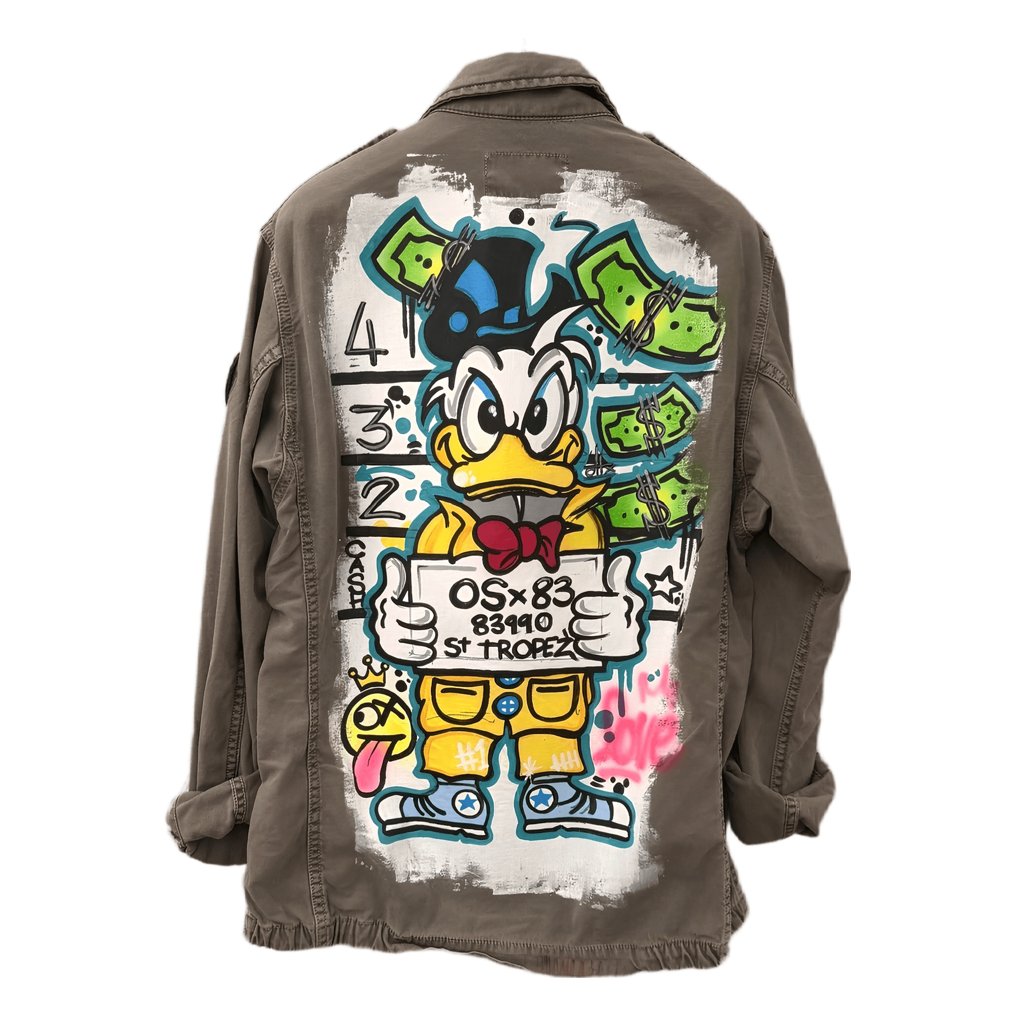 Veste militaire custom Picsou Locked Up 1