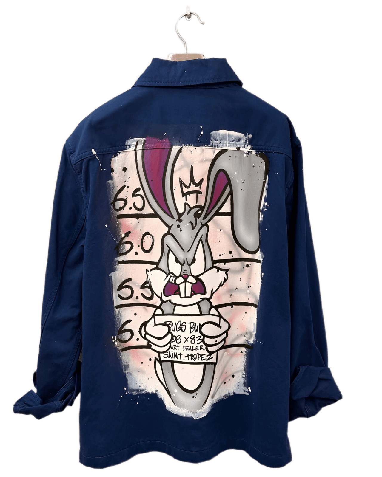 Veste custom bleu de travail Bugs Bunny Lock Up