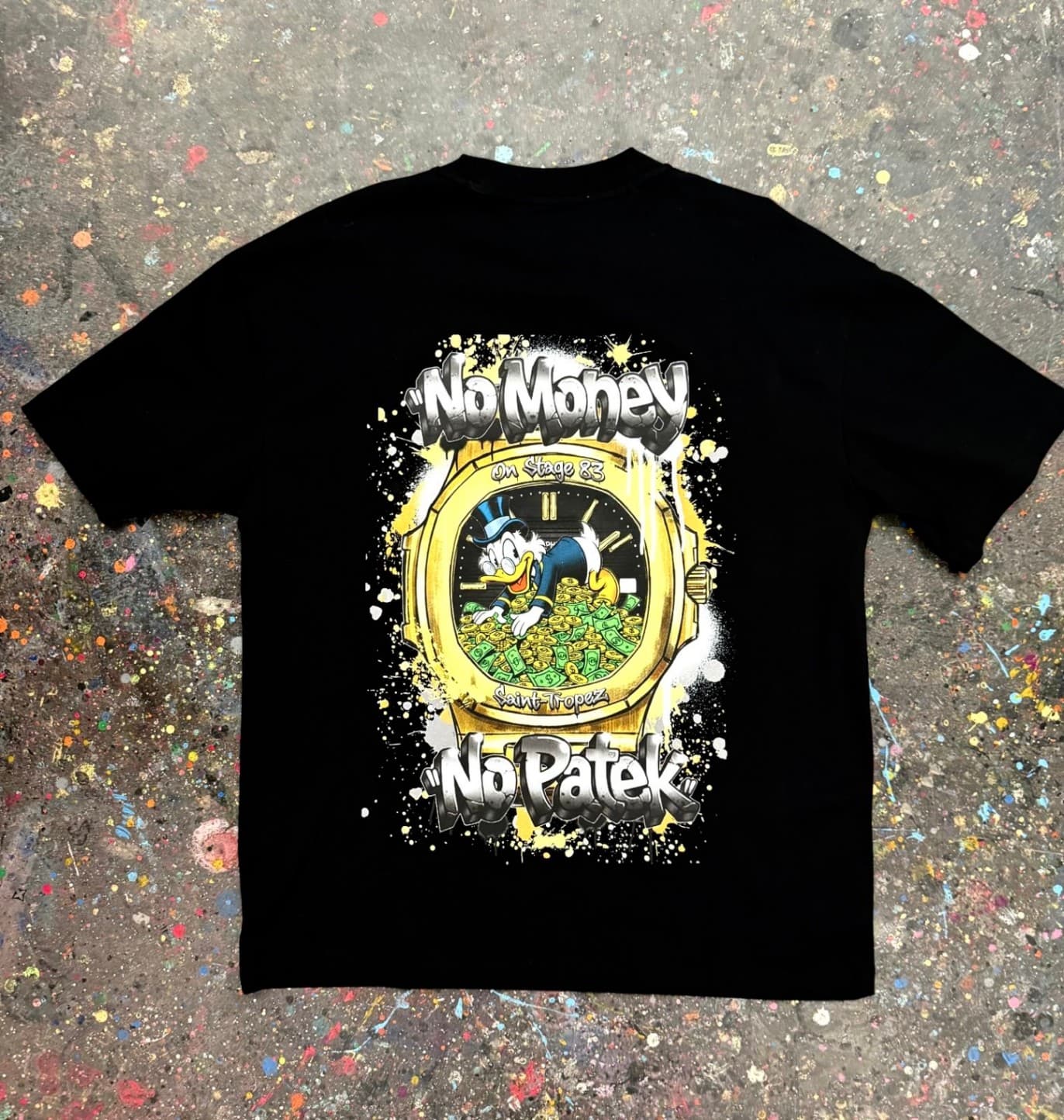 T-shirt custom print No Money No Patek 1