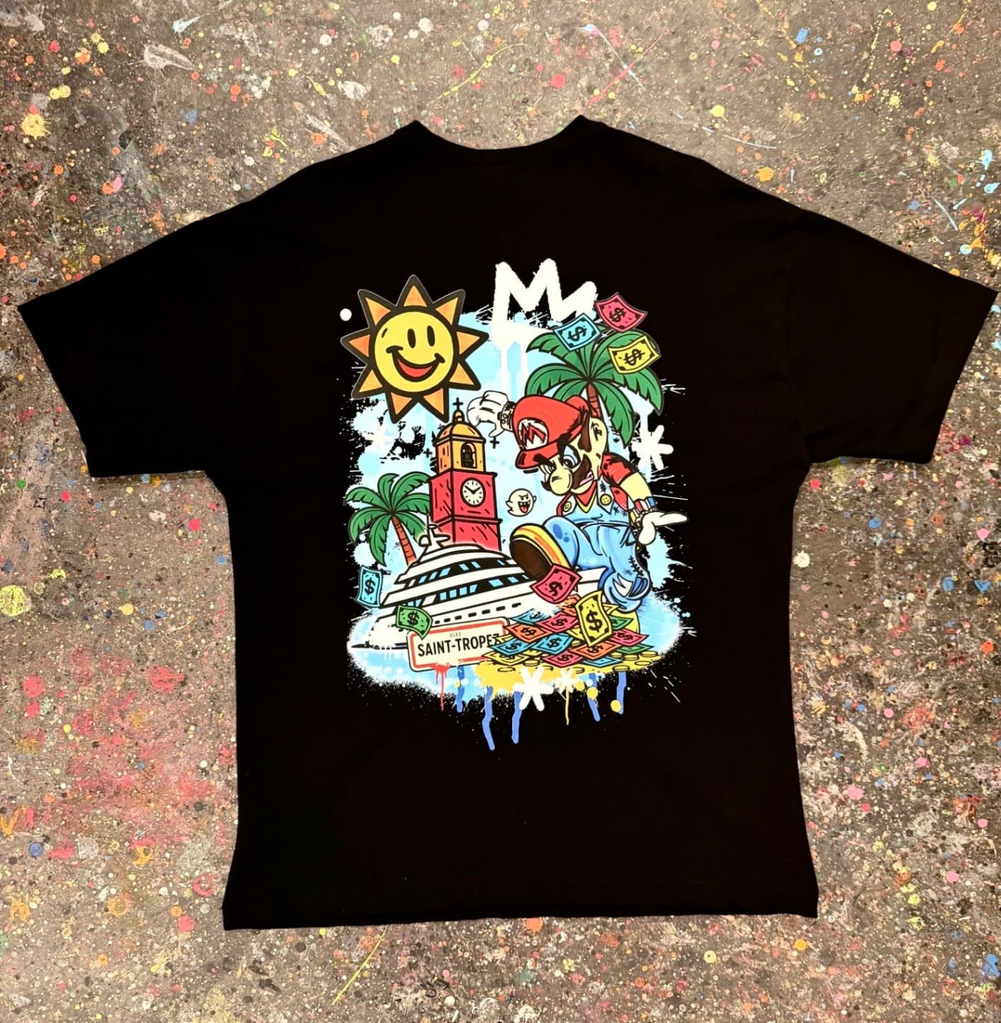 T-shirt custom print Mario Saint-Tropez 1